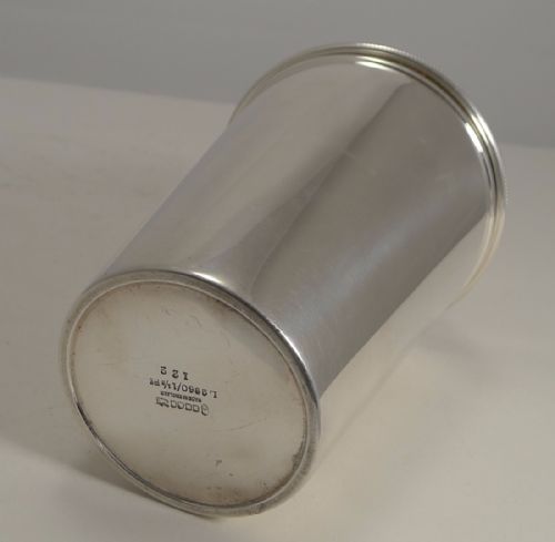 fig 1. Large Vintage Silver Plated Cocktail Shaker With Integral Lemon Squeezer by James Dixon
