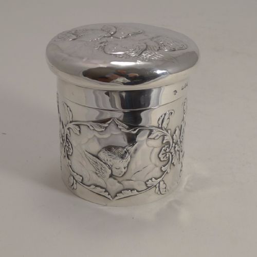 Large Victorian Sterling Silver Dressing Table Box by William Comyns - Reynold's Angels