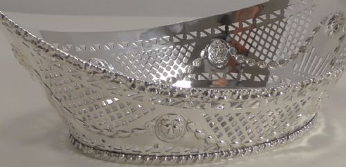 Superb Antique English Silver Plated Bread Basket C.1900