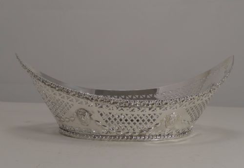 fig 1. Superb Antique English Silver Plated Bread Basket c.1900