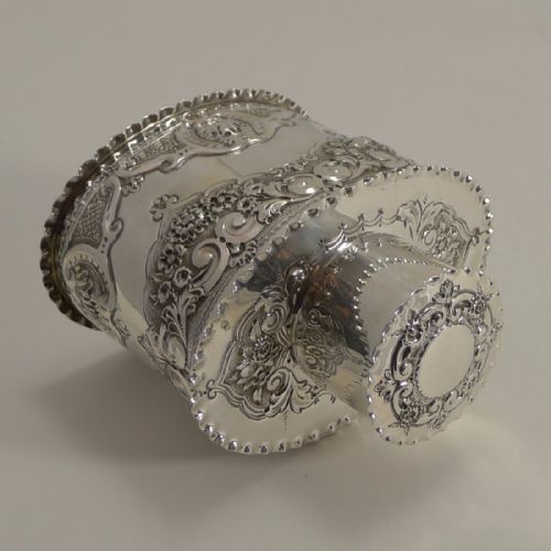 Top Notch Victorian English Sterling Siver Tea Caddy - 1894