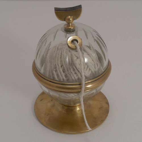 Rare Antique English Cut Glass Sting Box / Dispenser C.1890