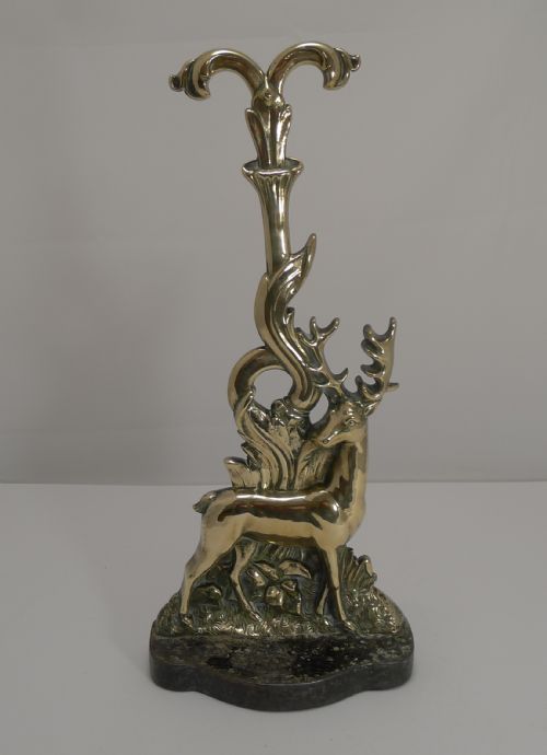 Antique English Stag Doorstop / Door Porter C.1860