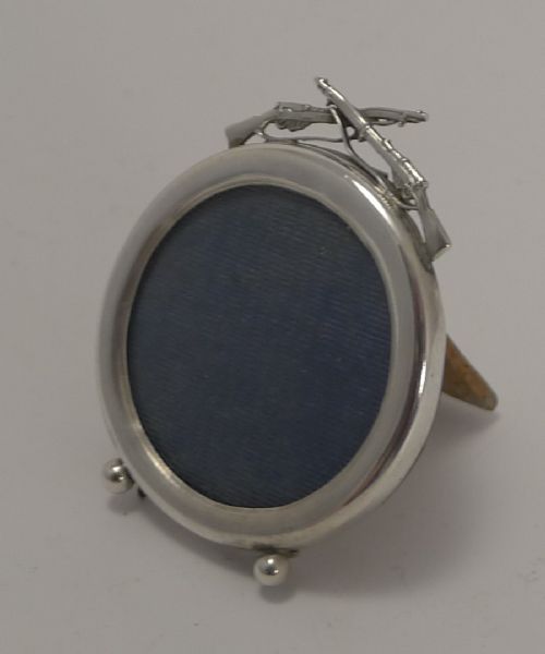 Mini Victorian English Sterling Silver Frame - Rifles - 1899