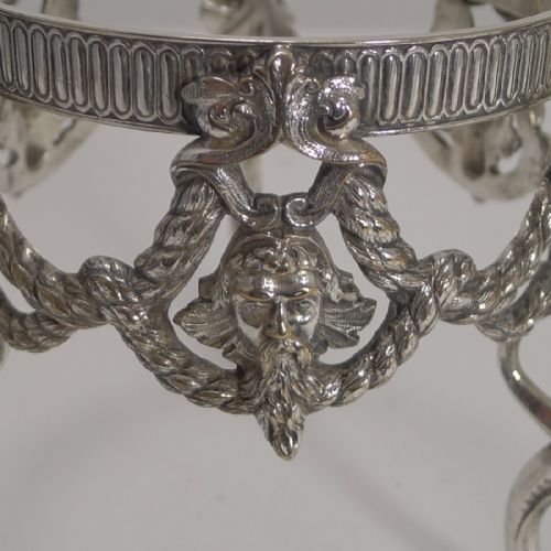 TOP QUALITY JAMES DIXON SILVER PLATE AND OPALINE GLASS CENTREPIECE C1880 - ADDITIONAL PHOTO 6