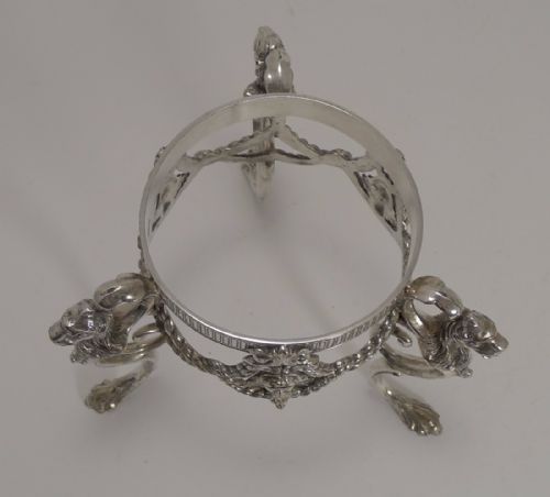 TOP QUALITY JAMES DIXON SILVER PLATE AND OPALINE GLASS CENTREPIECE C1880 - ADDITIONAL PHOTO 7