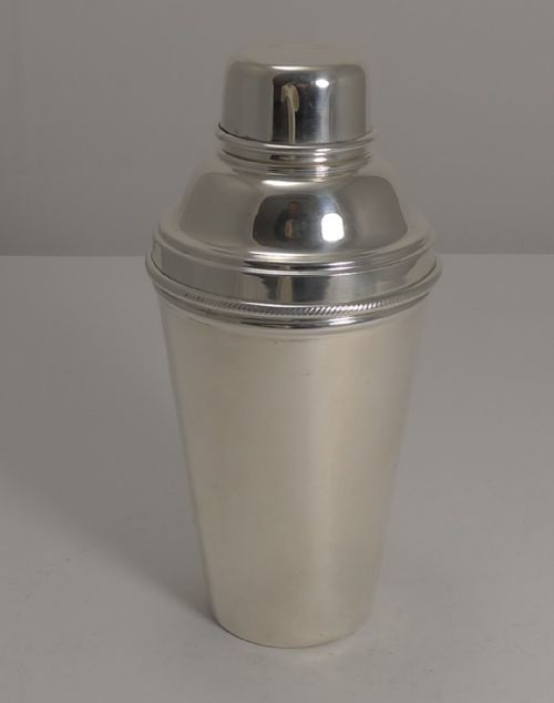 Vintage Silver Plated Cocktail Shaker with Integral Lemon Squeezer by James Dixon
