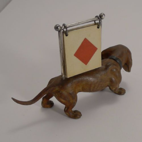 fig 1. Antique English Figural Trumps Marker - Dog - Dachshund