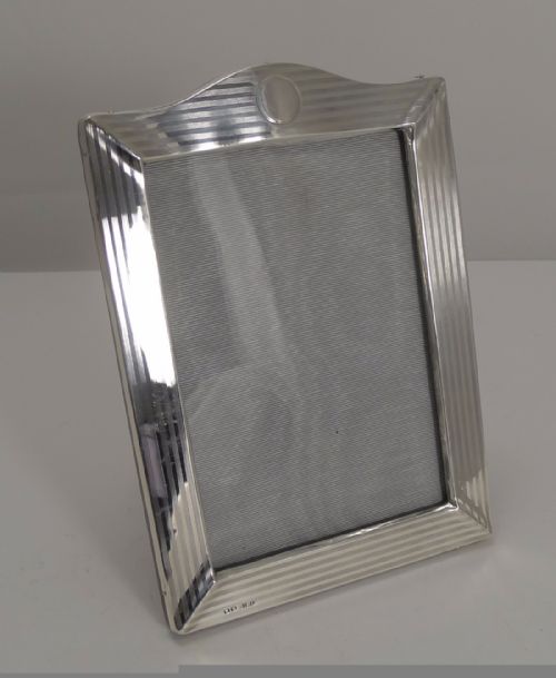 fig 1. Handsome Antique English Sterling Silver Photograph Frame by Henry Matthews