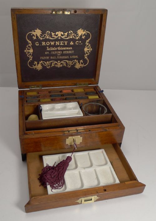 Antique English Watercolour / Artist's Box by Rowney C.1880