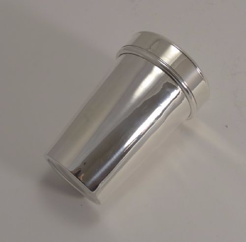 Art Deco Silver Plated Travel Cocktail Shaker and Cups C.1930