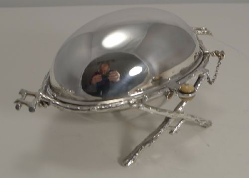 fig 1. Antique English Silver Plate Revolving Butter Dish by Fenton Brothers c.1880