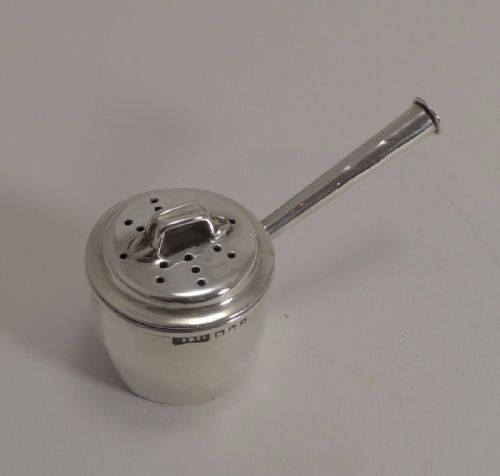 English Victorian Novelty Sterling Silver Pepperette / Pepper Pot - 1898