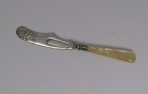 Fabulous Novelty English Victorian Sterling Silver Bookmark - 1898