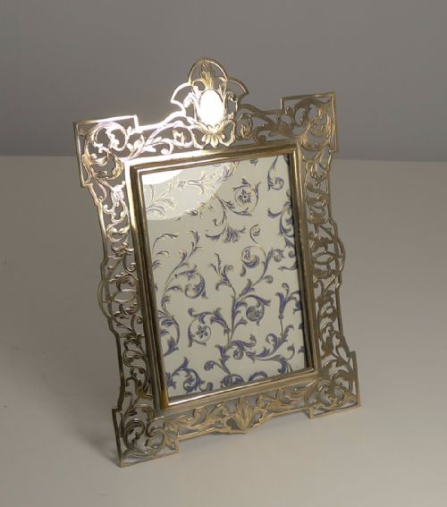 Antique English Polished Brass Photograph Frame C.1890