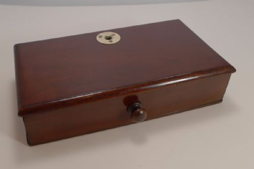 fig 1. Large Antique English Travelling Apothecary Scales In Mahogany & Brass c.1880