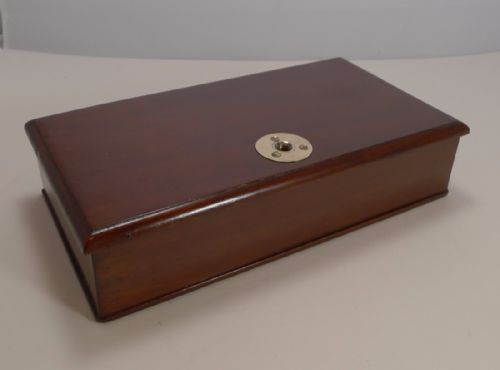 fig 2. Large Antique English Travelling Apothecary Scales In Mahogany & Brass c.1880