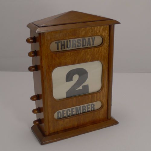 Handsome Large (11 1/2") Desktop Perpetual Calendar C.1900