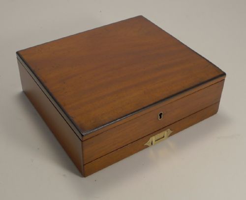 fig 1. Handsome Antique English Rudolph Ackermann Mahogany and Brass Artist's Box c.1890