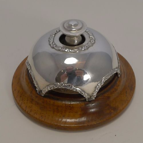 Antique English Sterling Silver Desk or Counter Bell - 1907