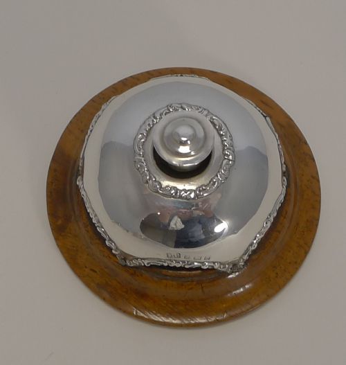 fig 1. Antique English Sterling Silver Desk or Counter Bell - 1907