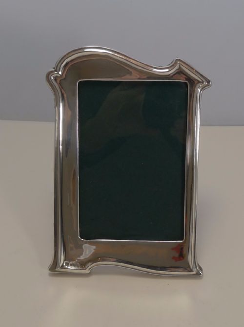 Antique English Art Nouveau Sterling Silver Photograph Frame
