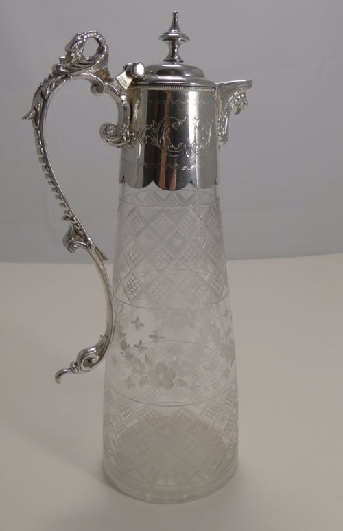 Superb Antique English Claret Jug C.1880