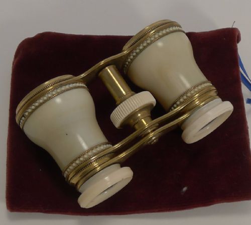 fig 1. Fine Pair Antique Ivory Opera Glasses c.1880