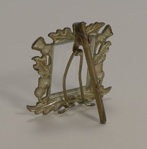 fig 1. Miniature Brass Photograph Frame - Scottish thistles c.1900