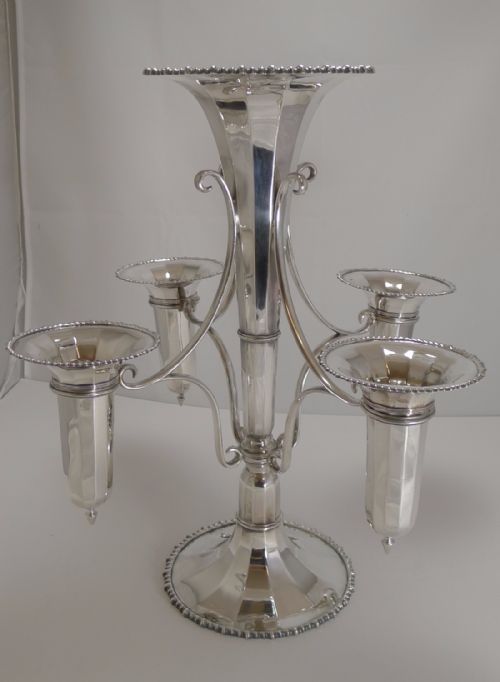 Magnificent Large Silver Plated Trumpet Epergne / Centrepiece C.1912