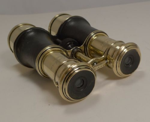 Antique French Lemaire Paris Triple Optic Binoculars - Marine / Theatre / Field C.1900
