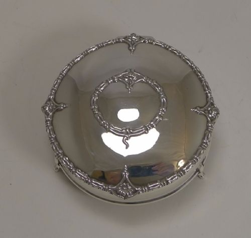 fig 1. Stunning Antique English Sterling Silver Jewellery Box - 1910