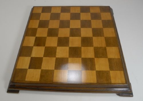 Antique English Wooden Chess Board C.1910
