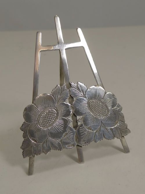 Antique English Sterling Silver Menu Holder - 1901