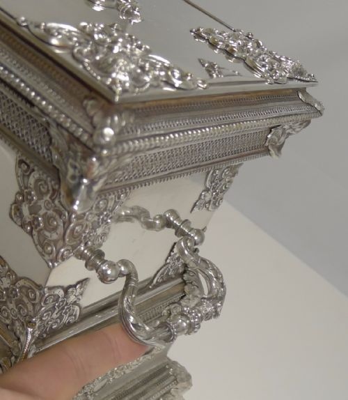 fig 1. Rare & Magnificent Antique English Jewellery Safe c.1860