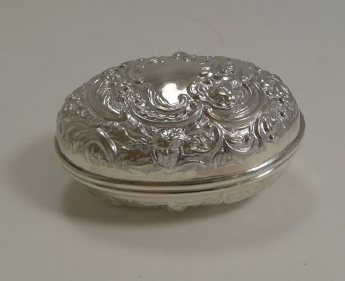 Antique English Sterling Silver Travel Soap Box by William Comyns