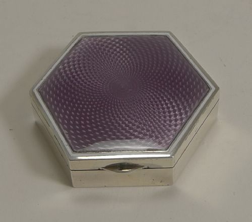 Stunning Sterling Silver and Guilloche Enamel Box