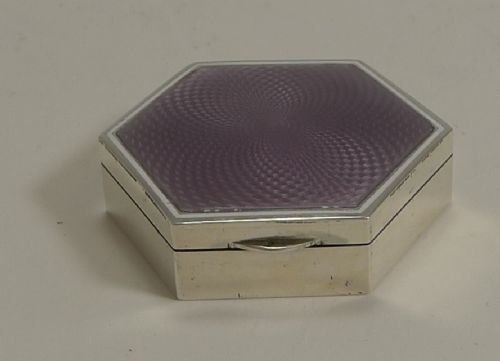 fig 1. Stunning Sterling Silver and Guilloche Enamel Box
