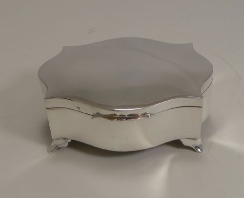 Beautiful English Sterling Silver Jewellery Box - 1921