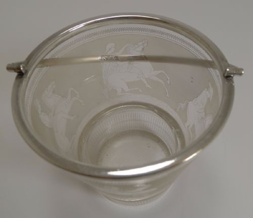 fig 1. Exceptional Antique Mappin Brothers Ice Bucket - Classical Figures on Horse Back - c.1870
