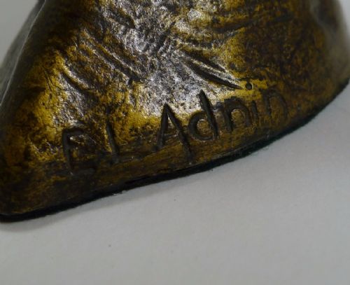 ANTIQUE FRENCH FIGURAL BRONZE INKWELL BY ERNEST LOUIS ADNIN EIEPHANT C1910 - ADDITIONAL PHOTO 2