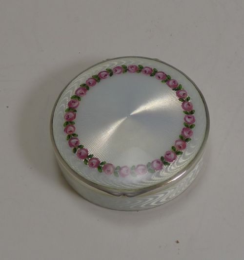 Exquisite Continental 900 Silver and Enamel Box