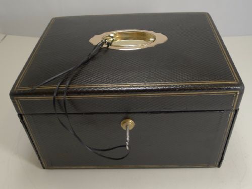 fig 1. Large Antique English Jewellery Box by A & L Moses c.1860