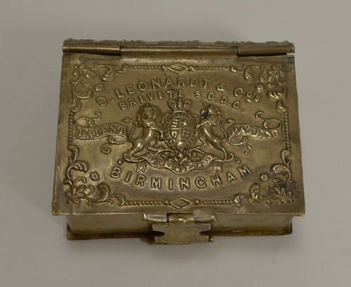 Victorian English Pen Nib Box by D. Leonardt & Co. - Form of a Book