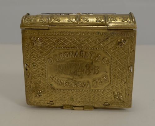 fig 1. Victorian English Pen Nib Box by D. Leonardt & Co. - Form Of A Book