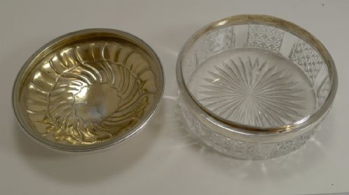 HUGE 7 CUT CRYSTAL AND ENGLISH STERLING SILVER BOX 1905 - ADDITIONAL PHOTO 5