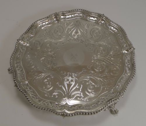 Handsome English Old Sheffield Plate Salver / Tray C.1840