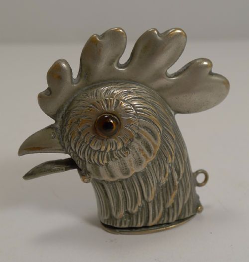 Antique English Rooster / Cockerel Vesta C.1900