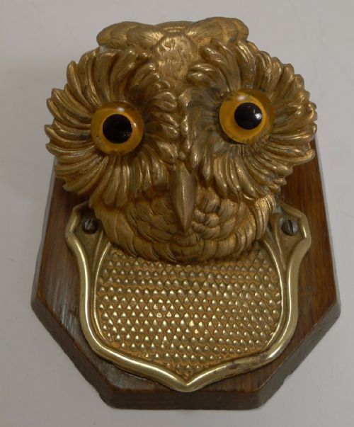 Antique English Novelty Letter Clip C.1890 - Owl