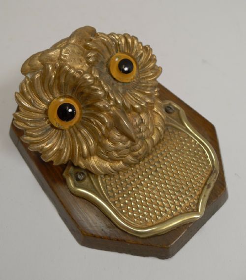 fig 1. Antique English Novelty Letter Clip c.1890 - Owl